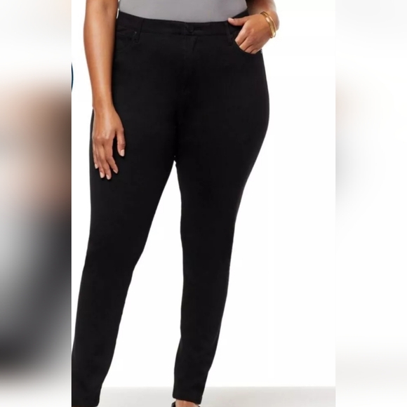 Diane Gilman Black Denim Stretch Pants NWT Sz. 24 WT - Picture 12 of 12